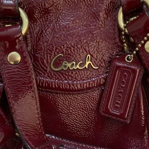 Classic Coach patent leather handbag
